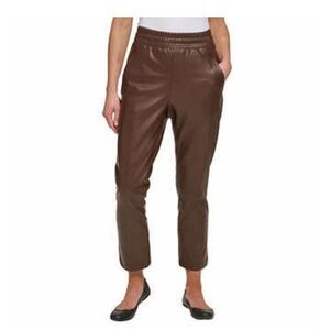 DKNY jeans women’s faux leather pull on pans size L